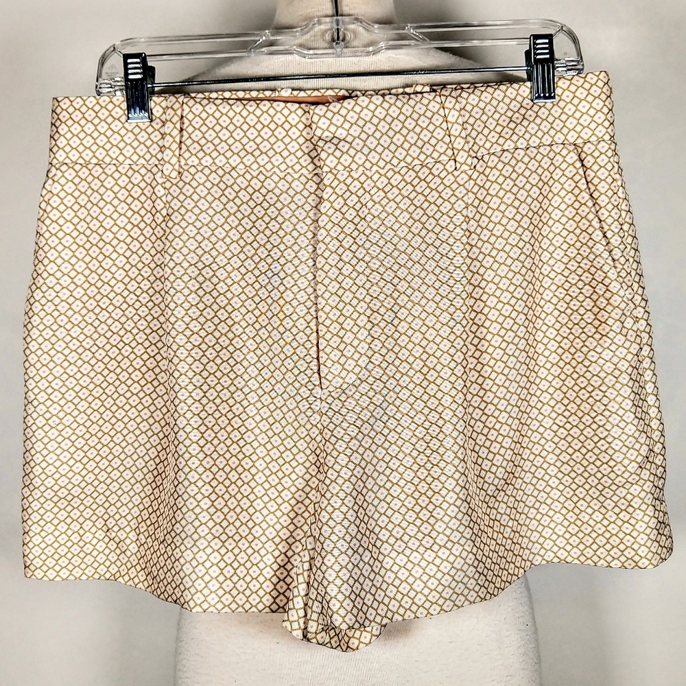 Chloe hi waist silk print pleated shorts 40